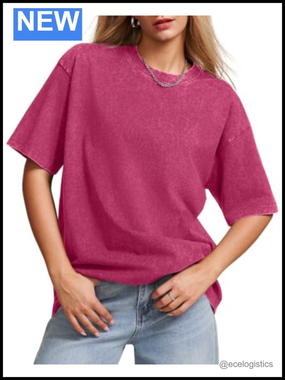 3 Pack Oversized Cotton T-Shirts Vintage Washed Loose Fit Short Sleeve Crew